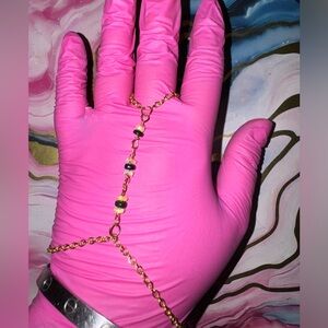 Opal hand chain in gold